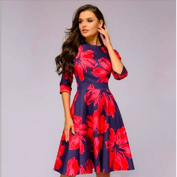 HOST PIC❣️New Formal Ruffle Sleeve Flowy Midi Dress Sz S - Picture 4 of 7